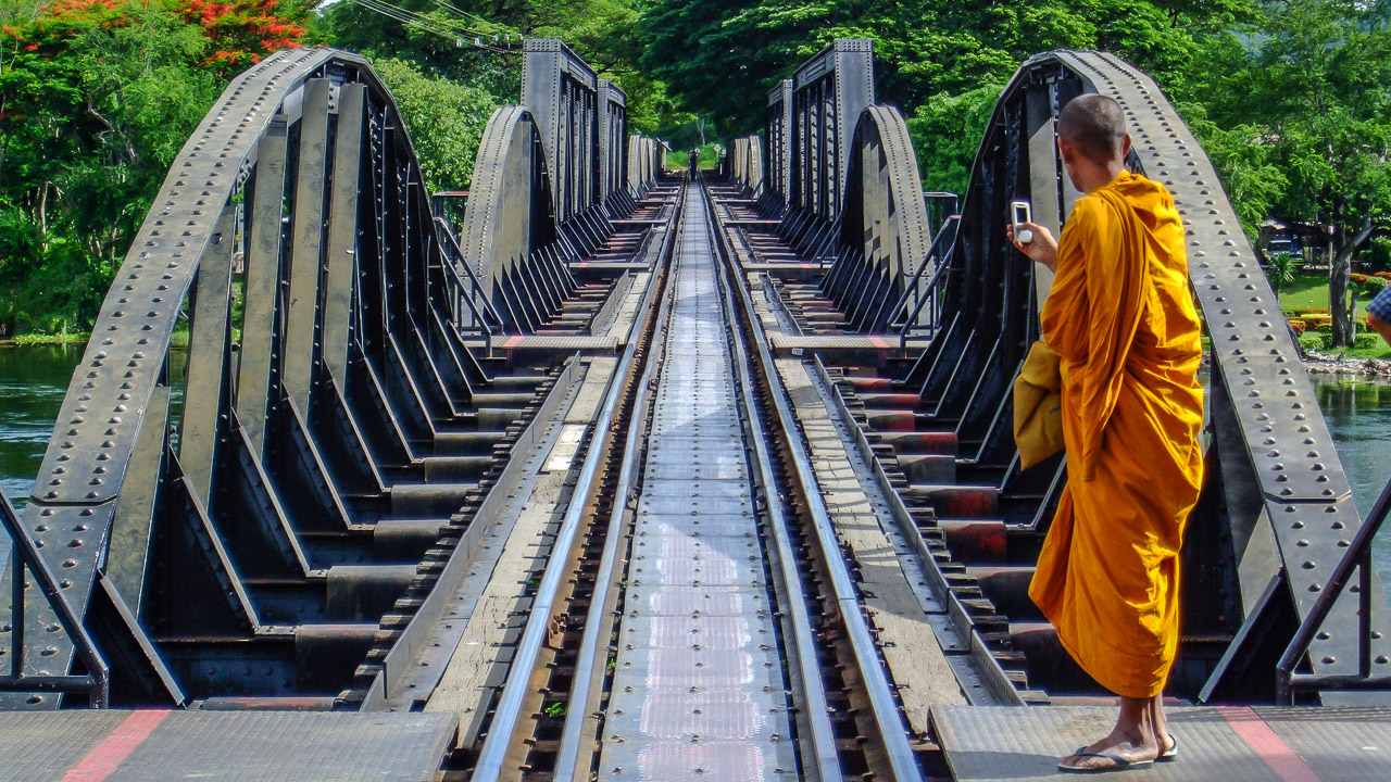 Thailand - Mai 2008<br>Kanchanaburi, Brücke am River Kwai